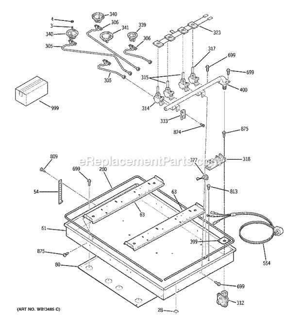 ge gas range parts diagram