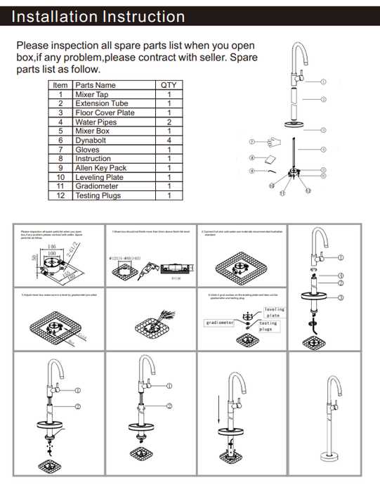 glacier bay kitchen faucet parts diagram