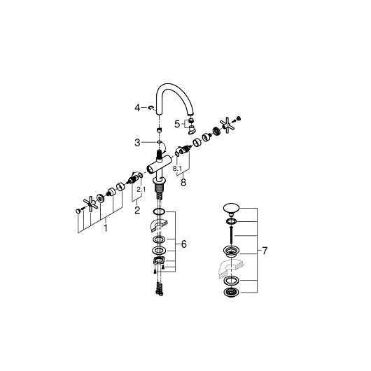 grohe bathroom faucet parts diagram