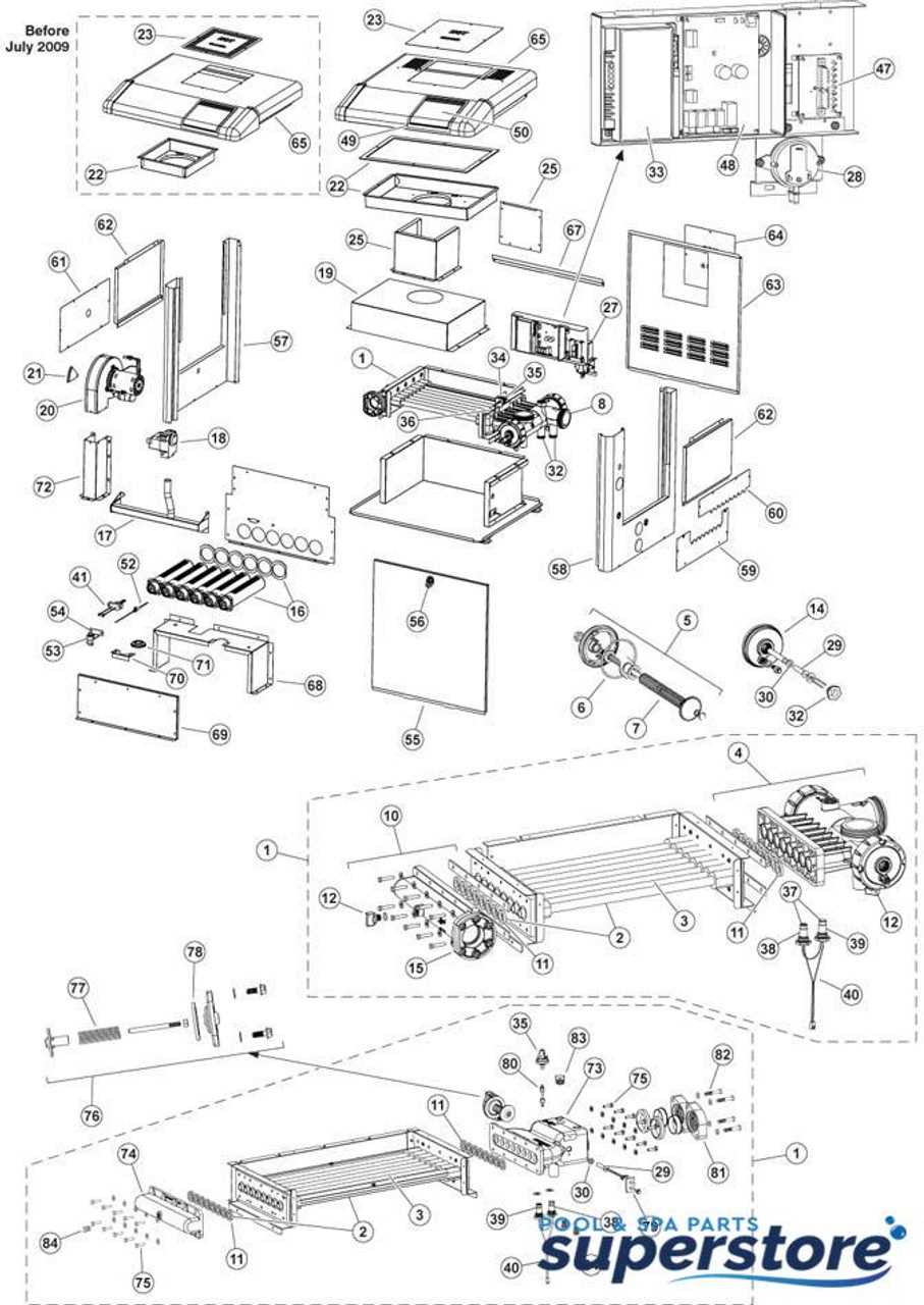 hayward heater parts diagram