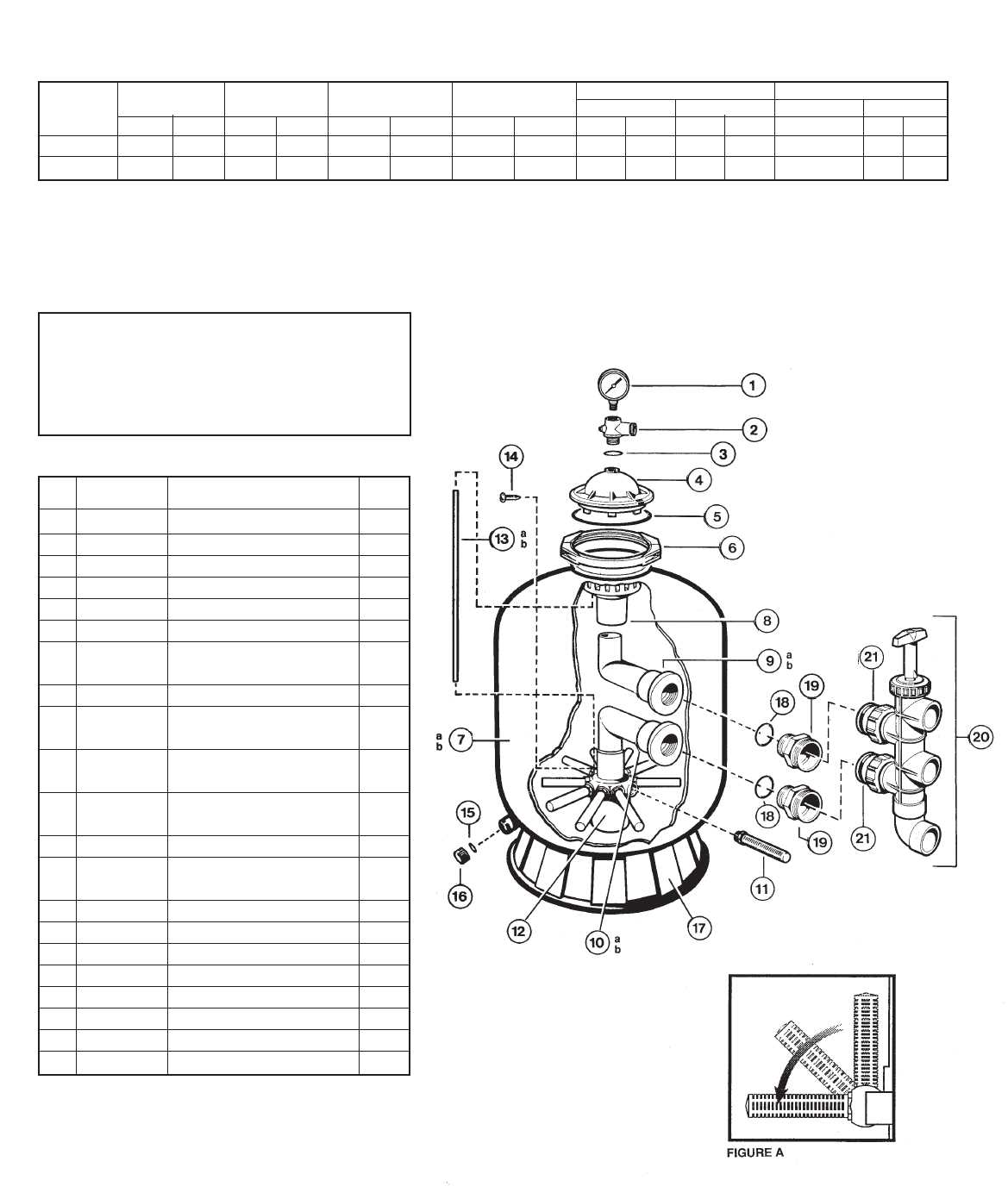 hayward pool sand filter parts diagram