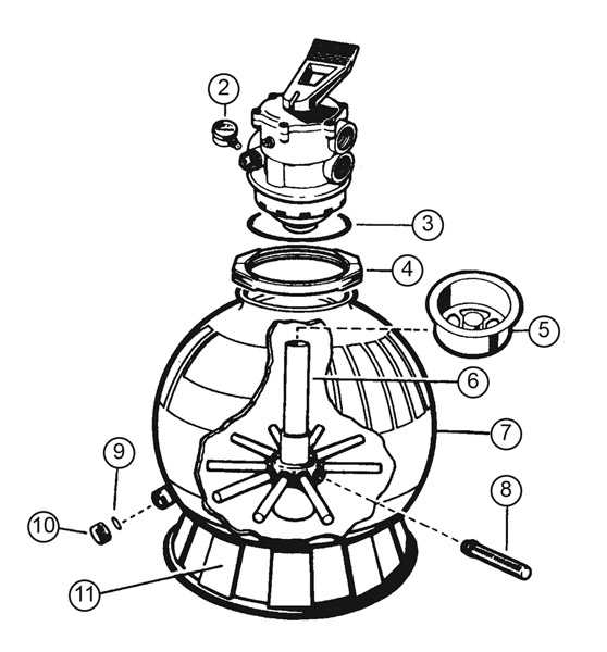 hayward pro series sand filter parts diagram