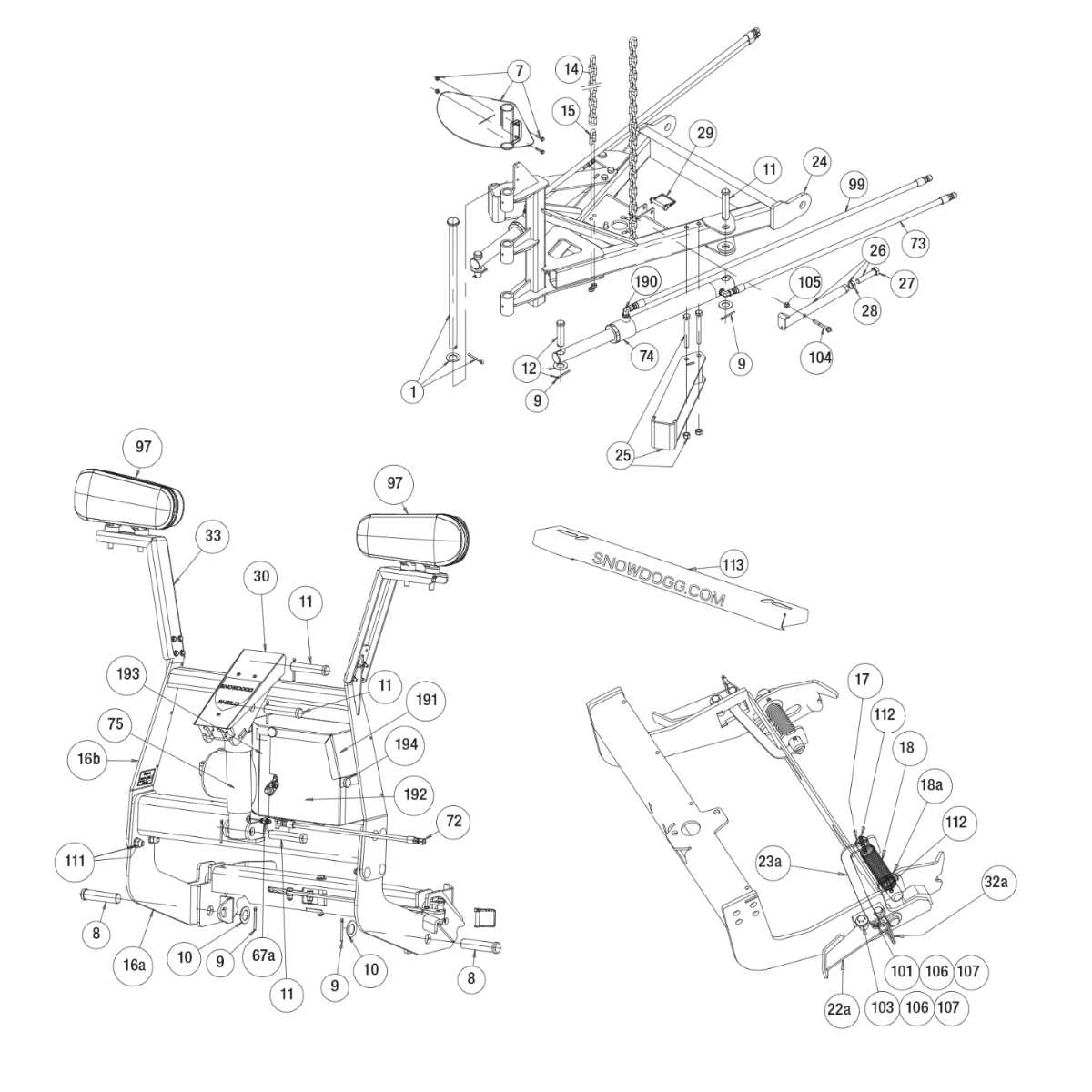 hiniker plow parts diagram