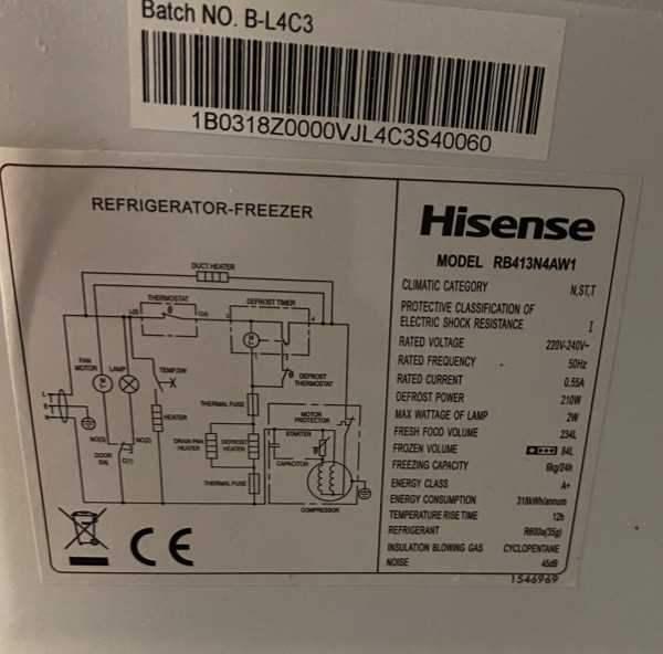 hisense refrigerator parts diagram