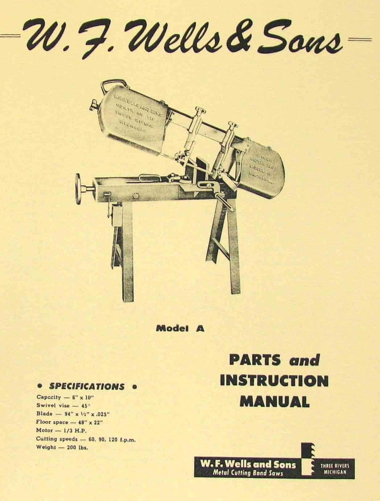 horizontal band saw parts diagram