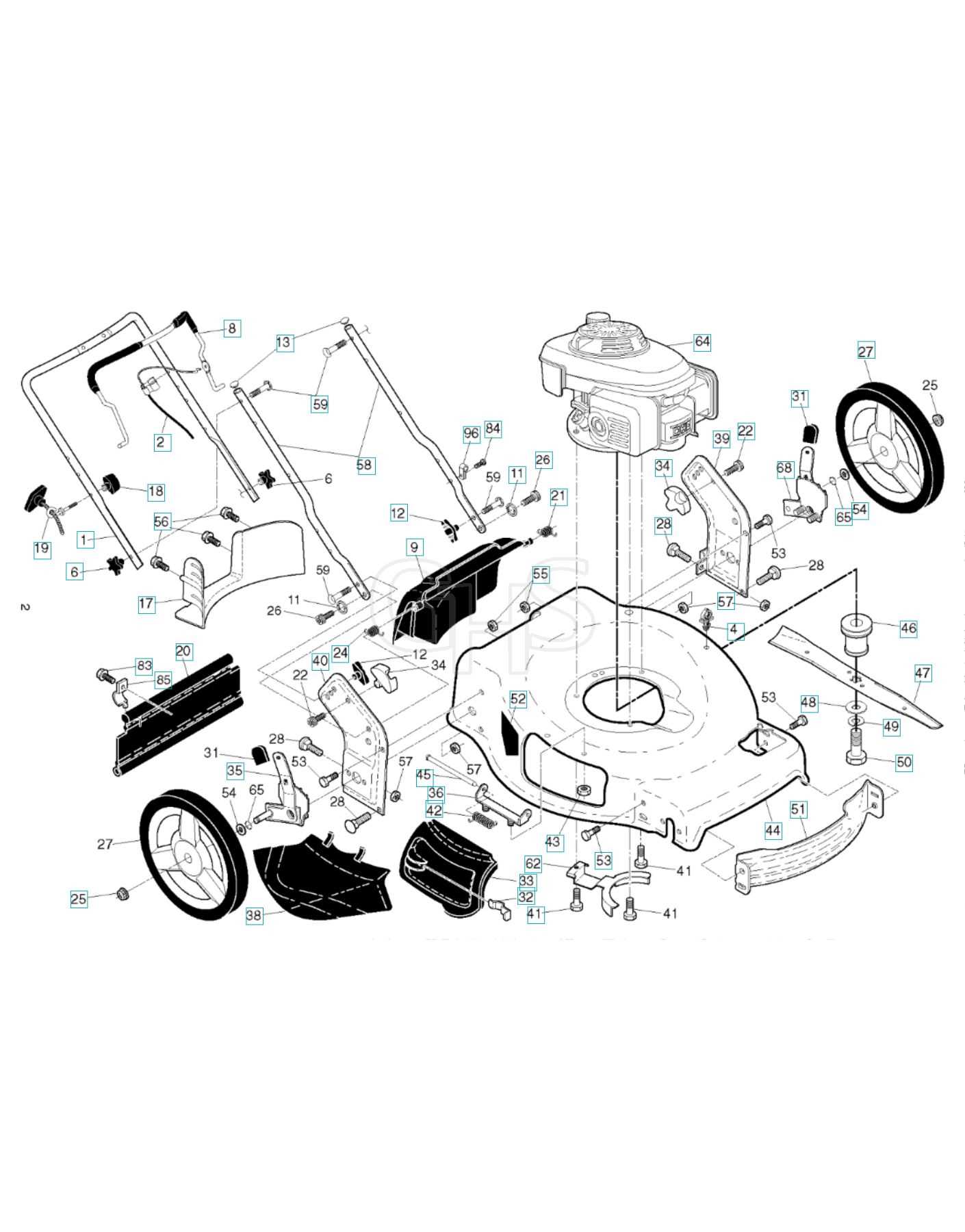 hu700f parts diagram