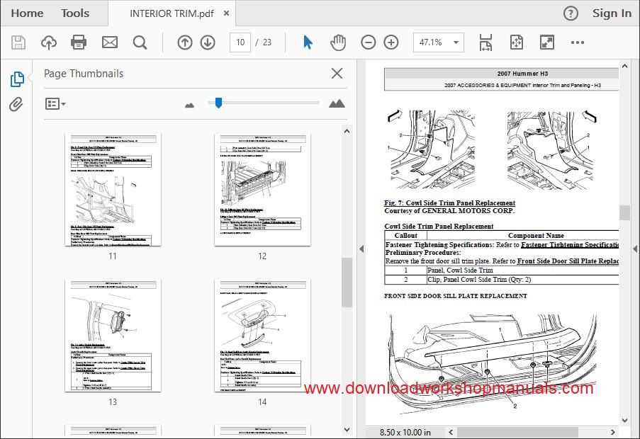 hummer h3 parts diagram