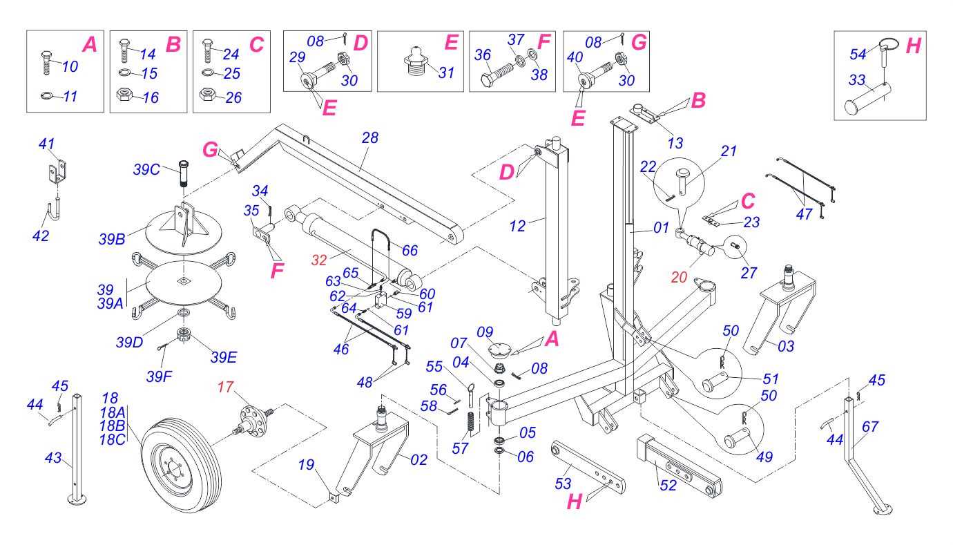 huskee 22 ton log splitter parts diagram