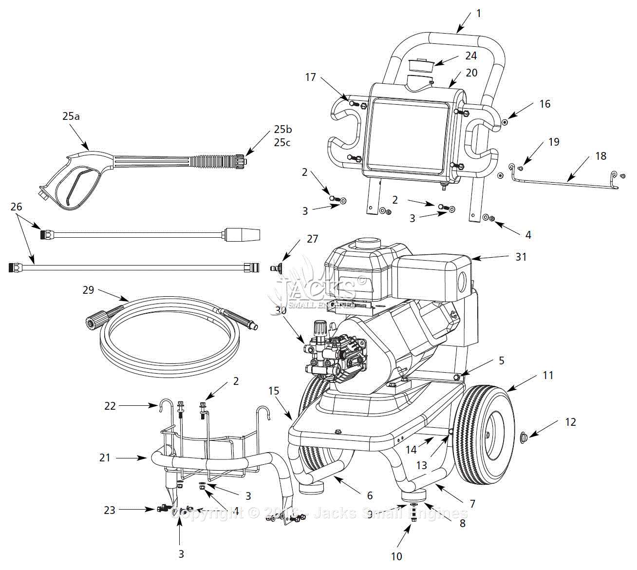 husky pressure washer parts diagram