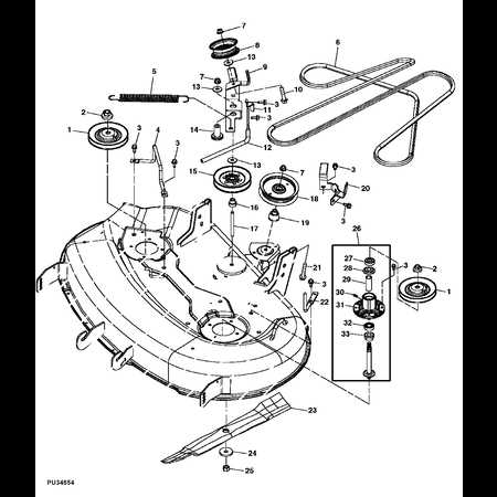 husqvarna 42 inch mower deck parts diagram