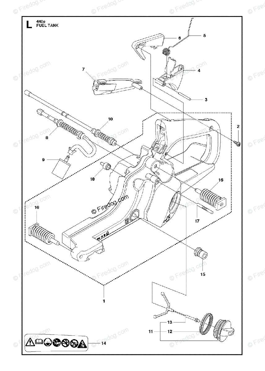 husqvarna 440 parts diagram