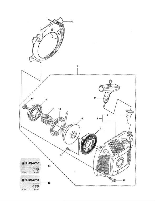 husqvarna 440 parts diagram