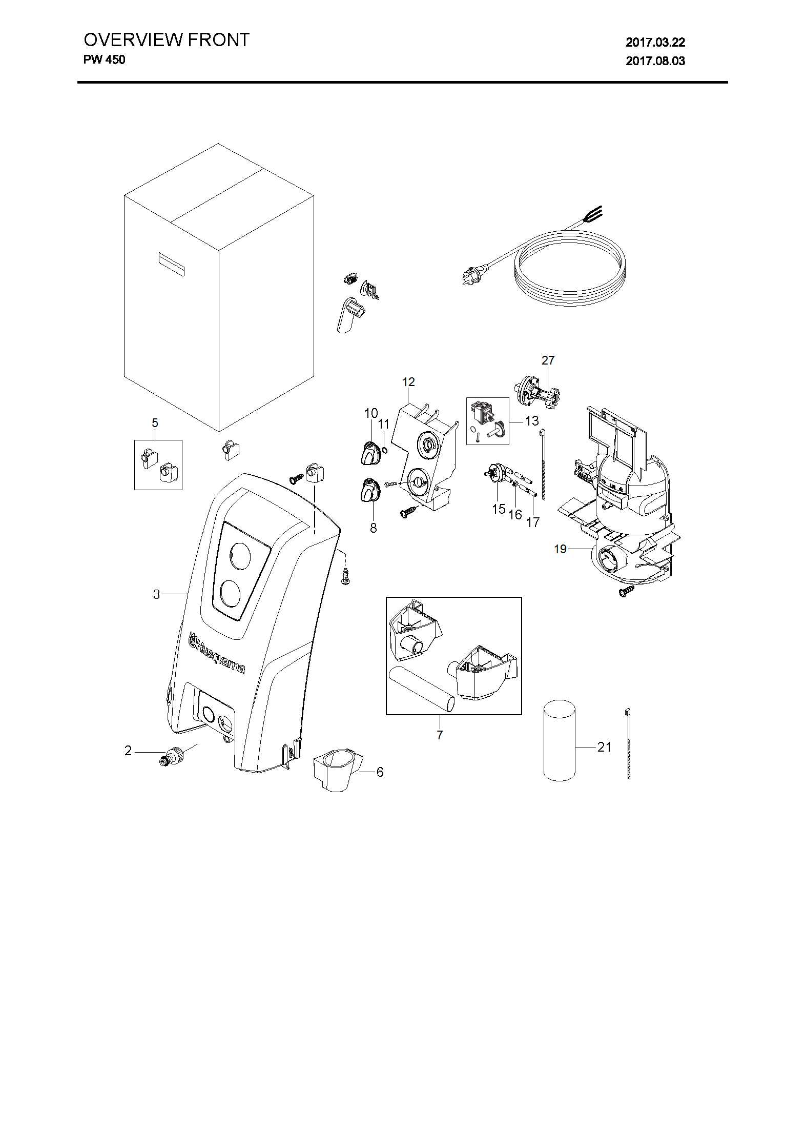 husqvarna 450 parts diagram