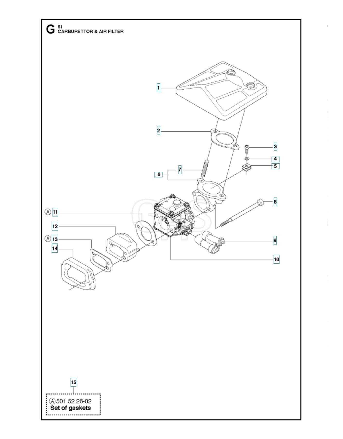 husqvarna 61 parts diagram