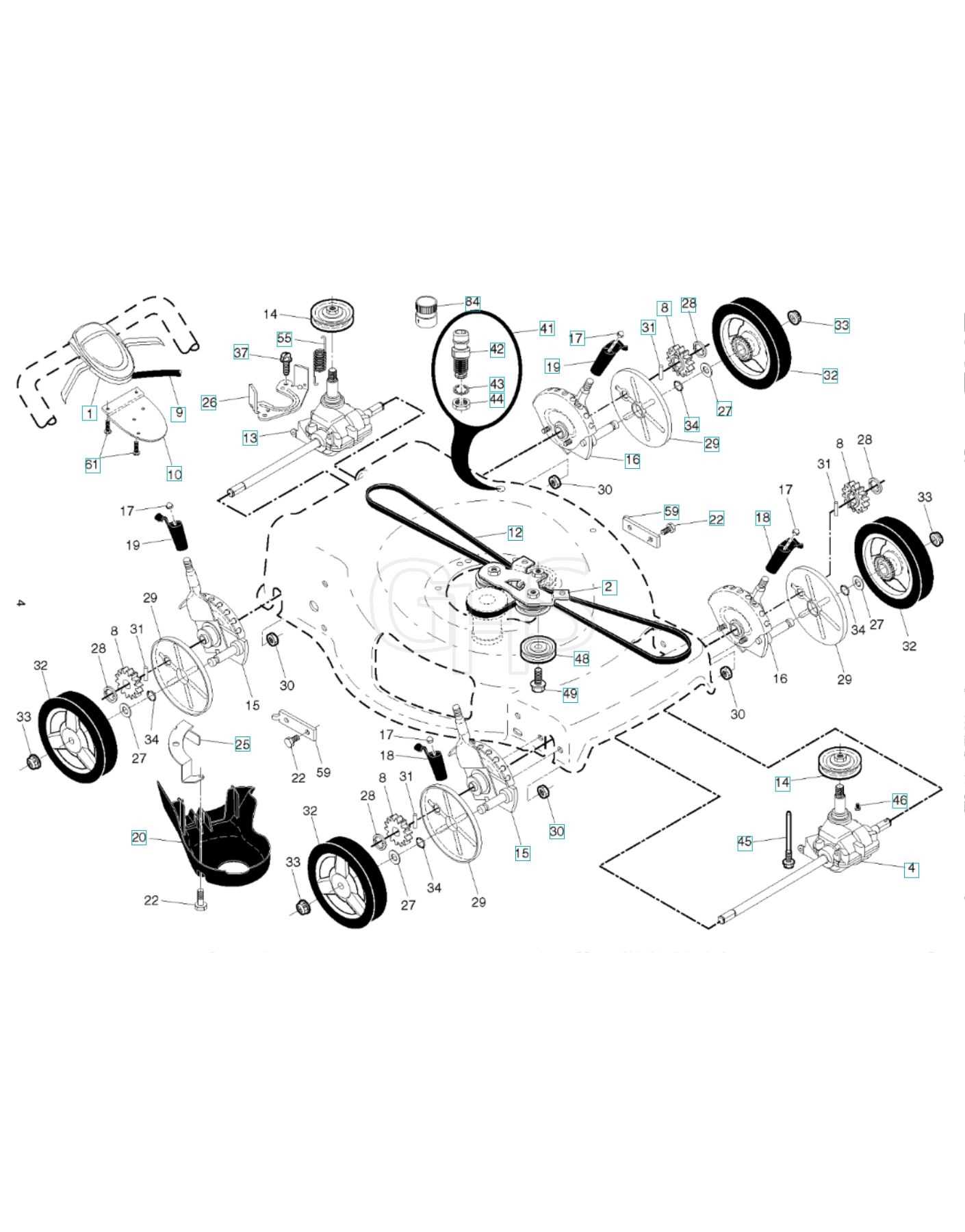 husqvarna self propelled mower parts diagram