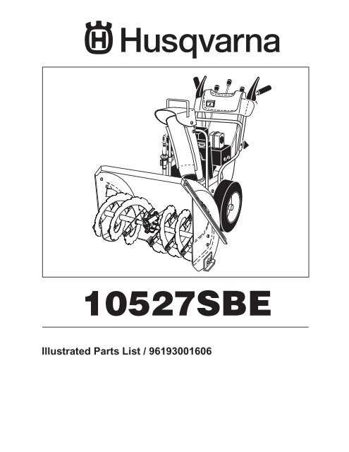 husqvarna snowblower parts diagram