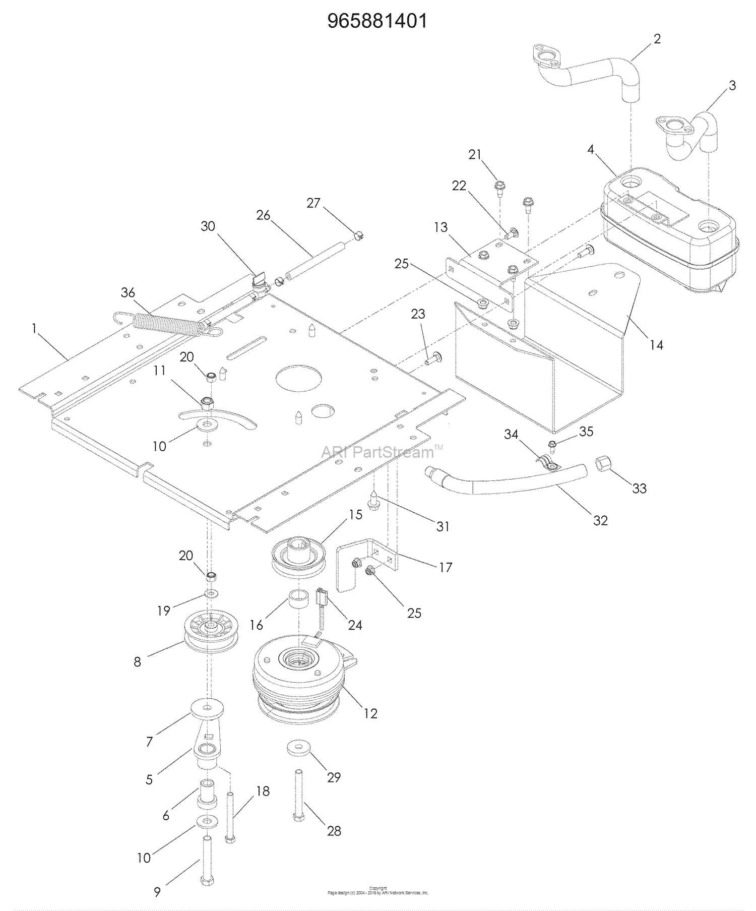 husqvarna z254f parts diagram