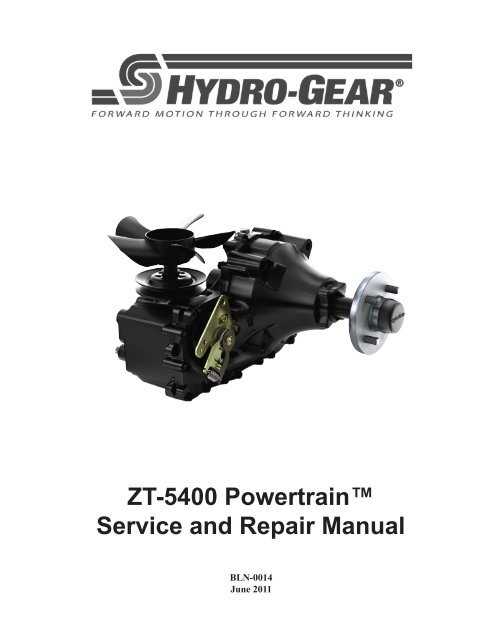 hydro gear zt 5400 parts diagram