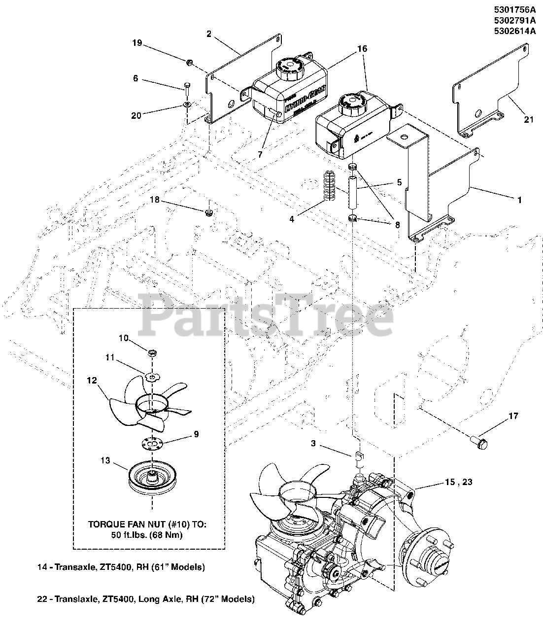 hydro gear zt 5400 parts diagram