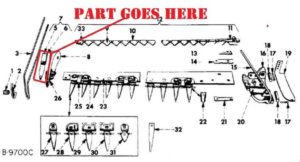 ih 100 sickle mower parts diagram