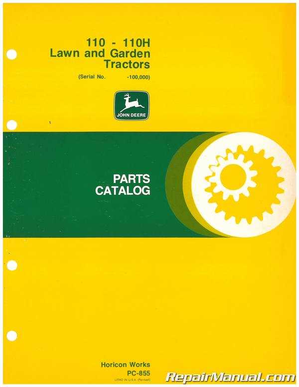 john deere 110 parts diagram