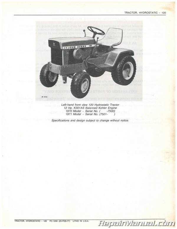 john deere 111 parts diagram