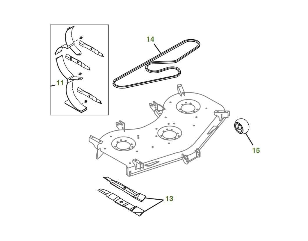 john deere 60 mower deck parts diagram