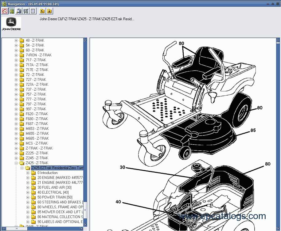 john deere 7 iron deck parts diagram