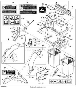 john deere bagger parts diagram