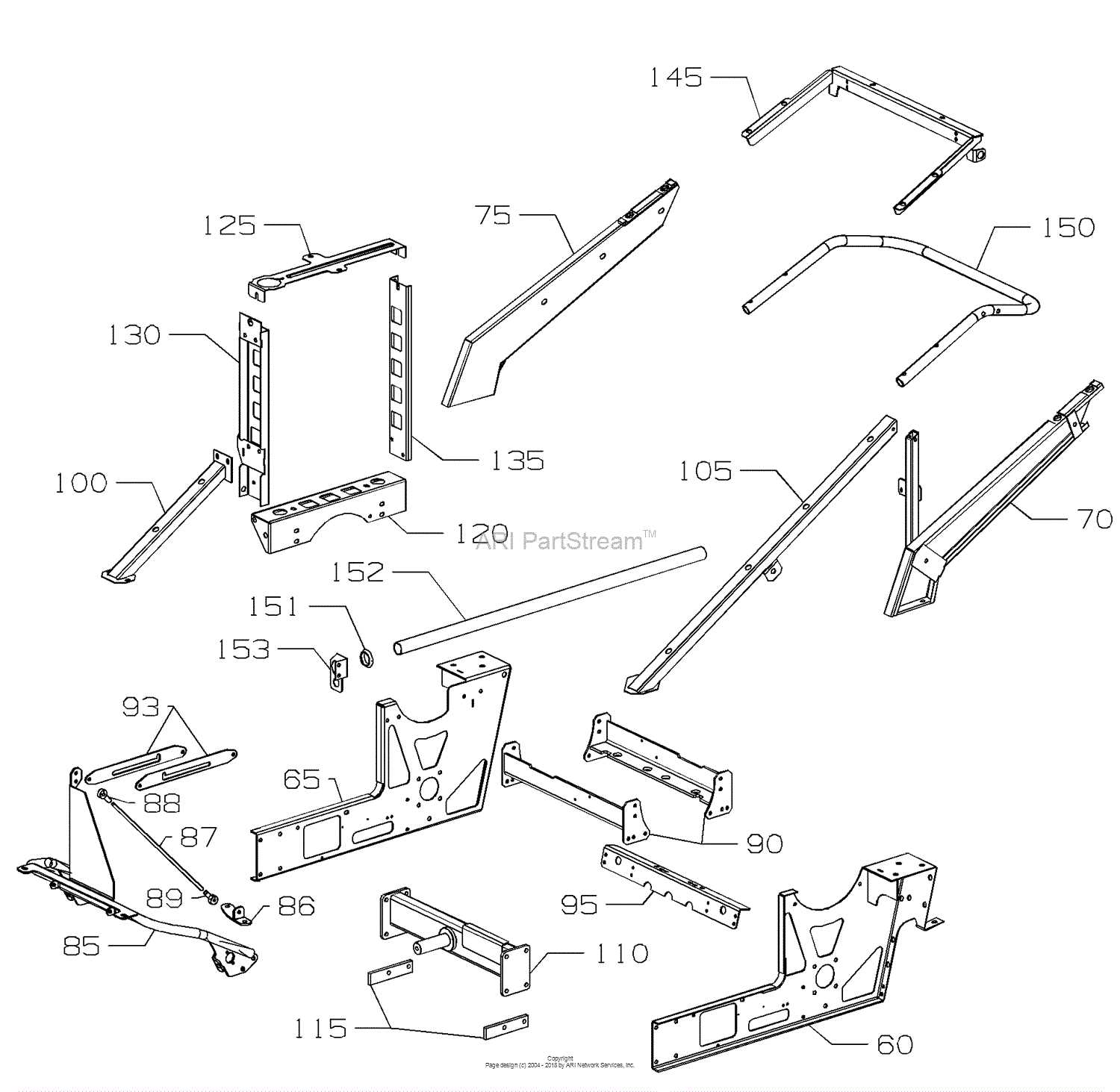 john deere lawn sweeper parts diagram