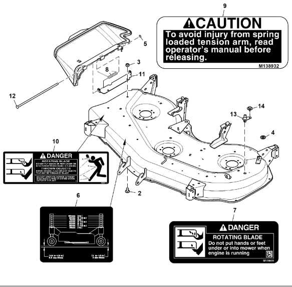 john deere lx279 48c mower deck parts diagram