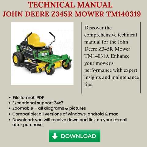 john deere z345r parts diagram