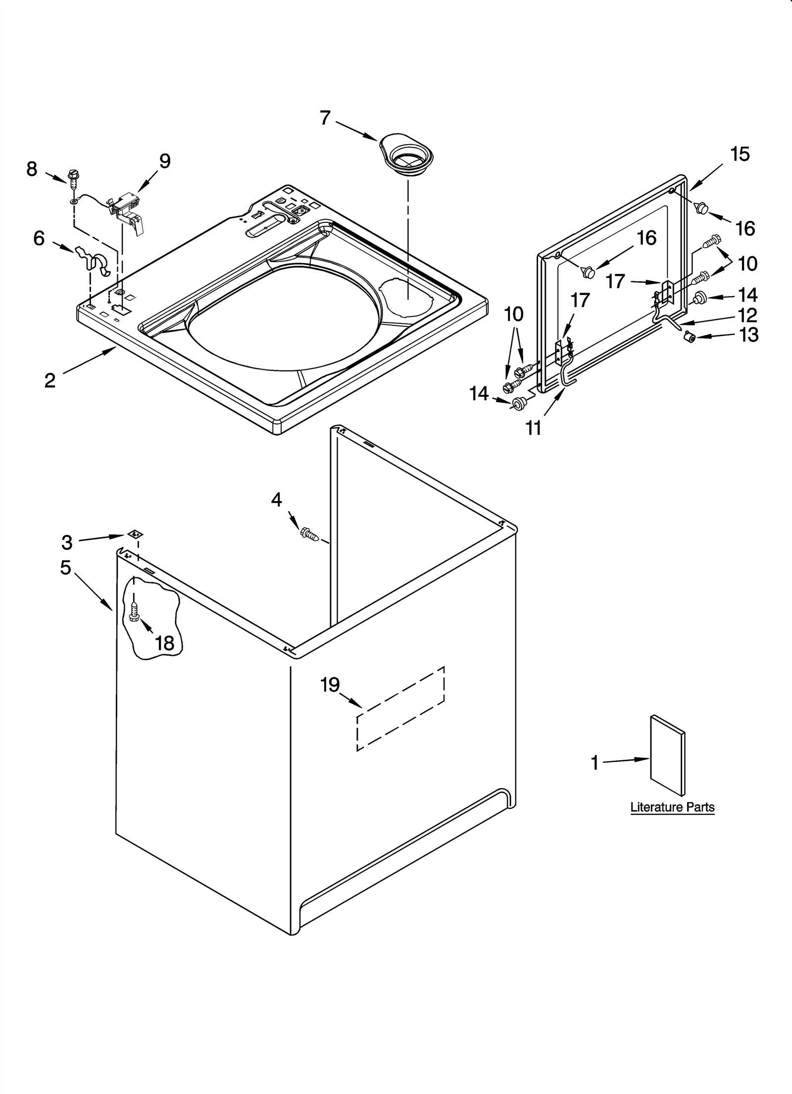 kenmore 600 series washer parts diagram