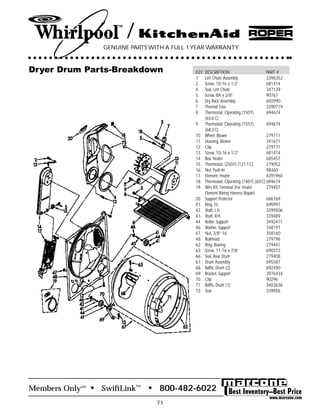 kenmore 80 series dryer parts diagram