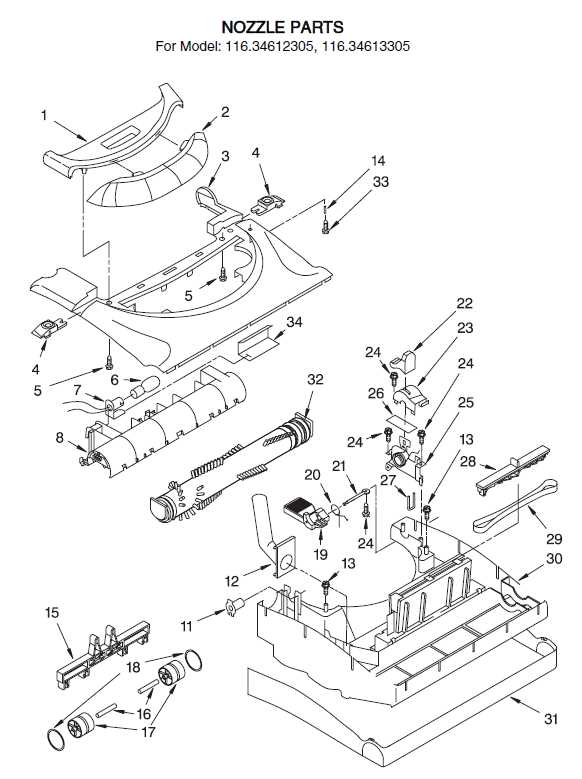 kenmore intuition vacuum parts diagram