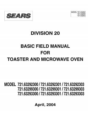 kenmore microwave model 721 parts diagram