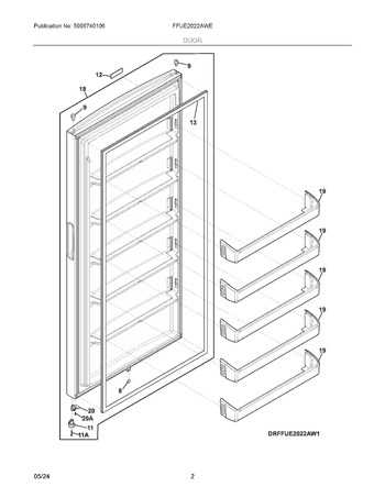 kenmore refrigerator model 253 parts diagram