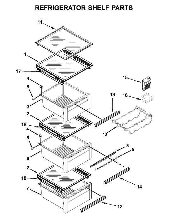 kitchenaid refrigerator parts diagram