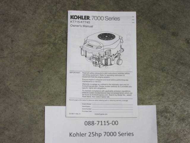 kohler 7000 series parts diagram