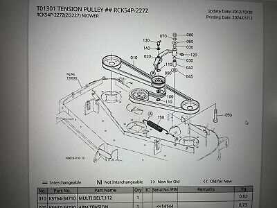 kubota 60 inch mower deck parts diagram