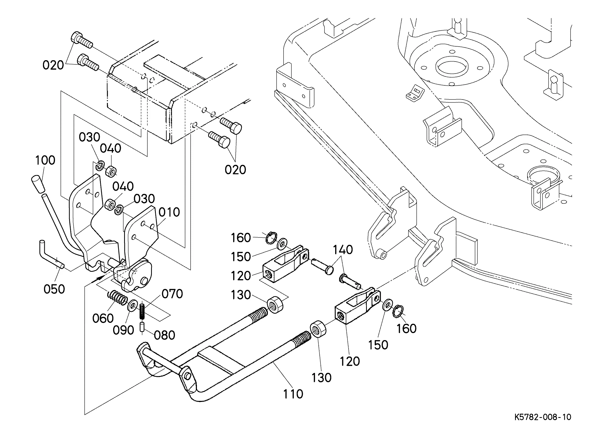 kubota 60 inch mower deck parts diagram