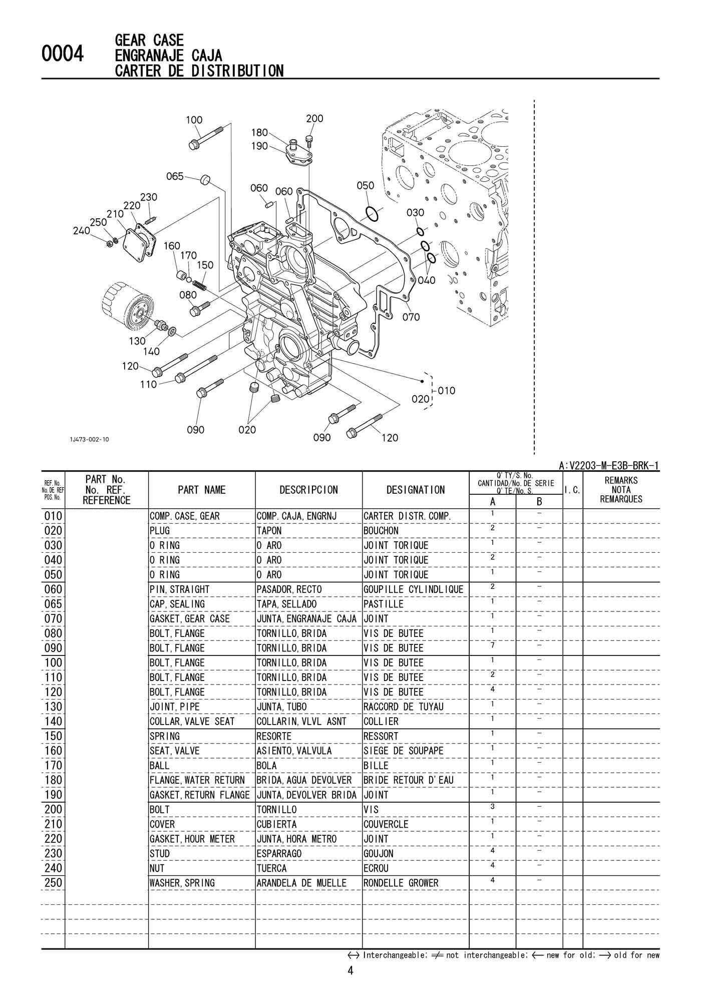 kubota v2203 parts diagram