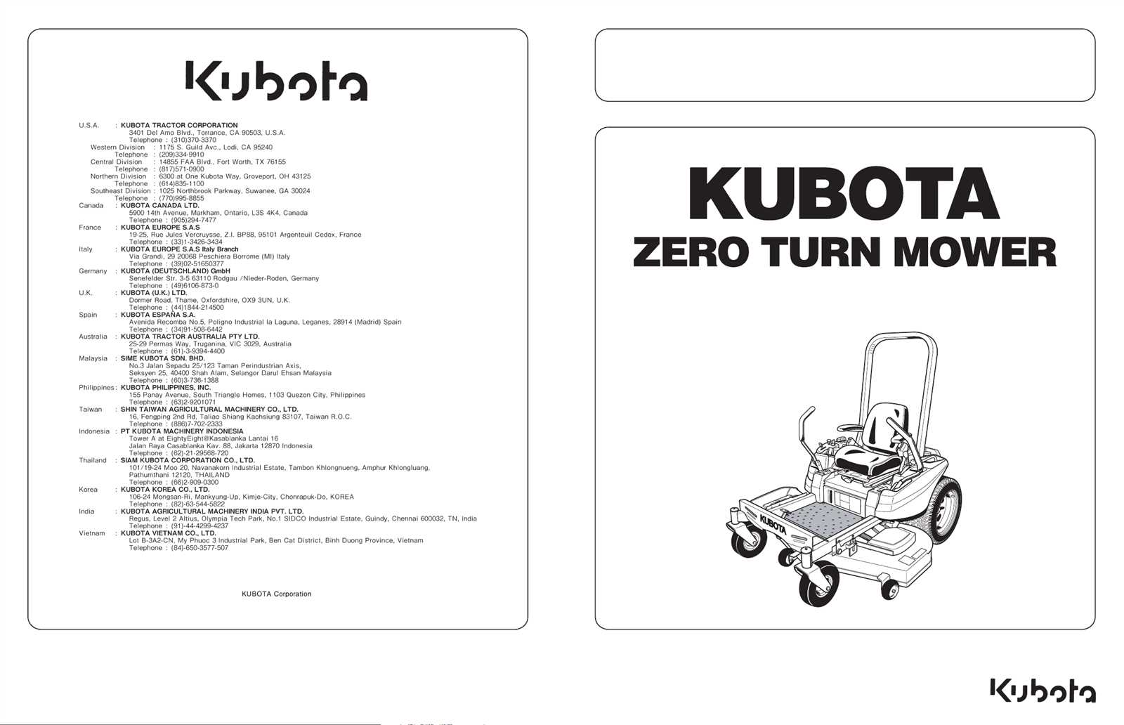 kubota z122e parts diagram