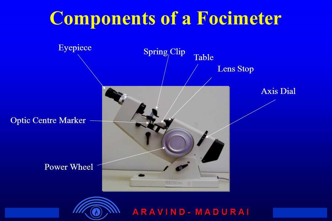 lensometer parts diagram