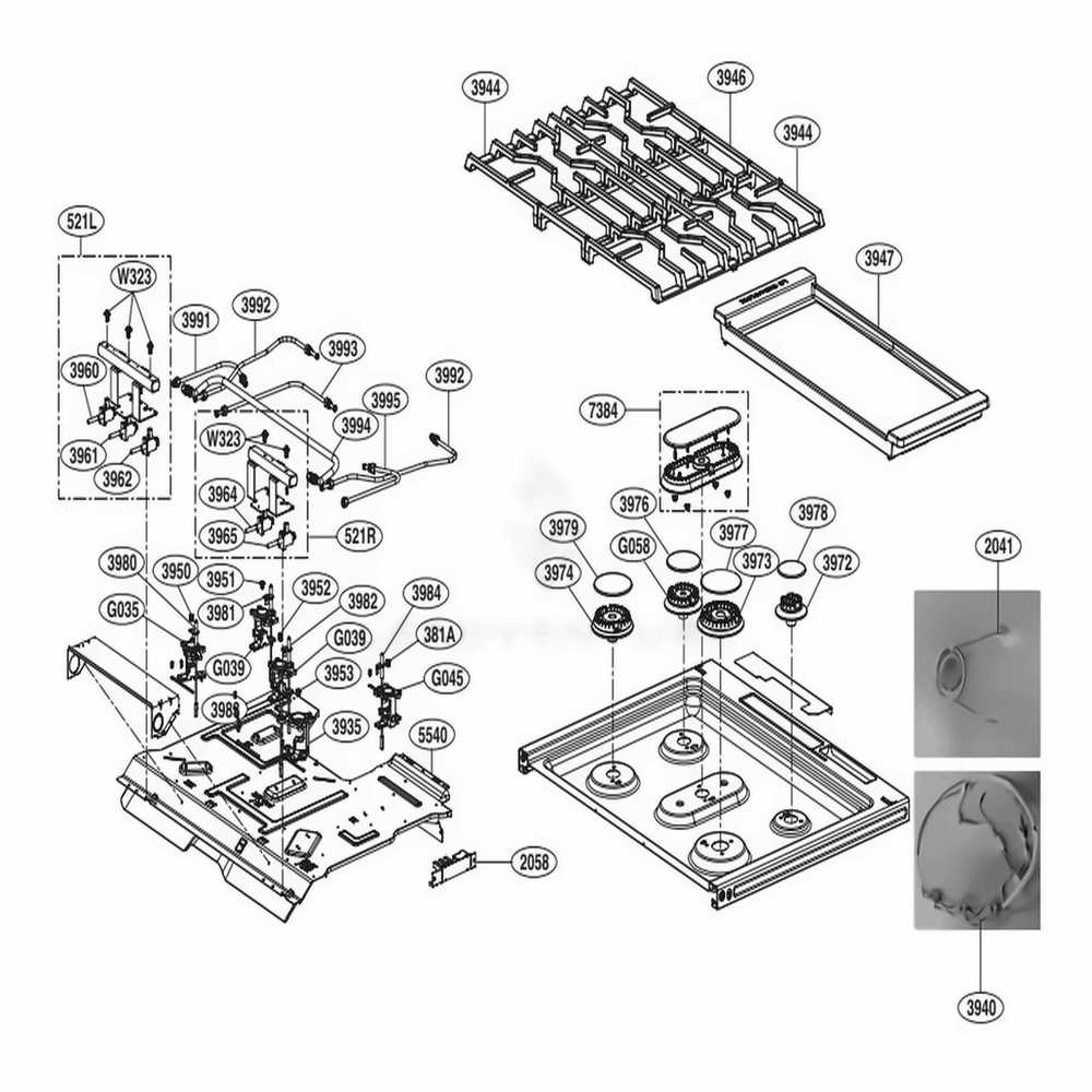 lg gas range parts diagram