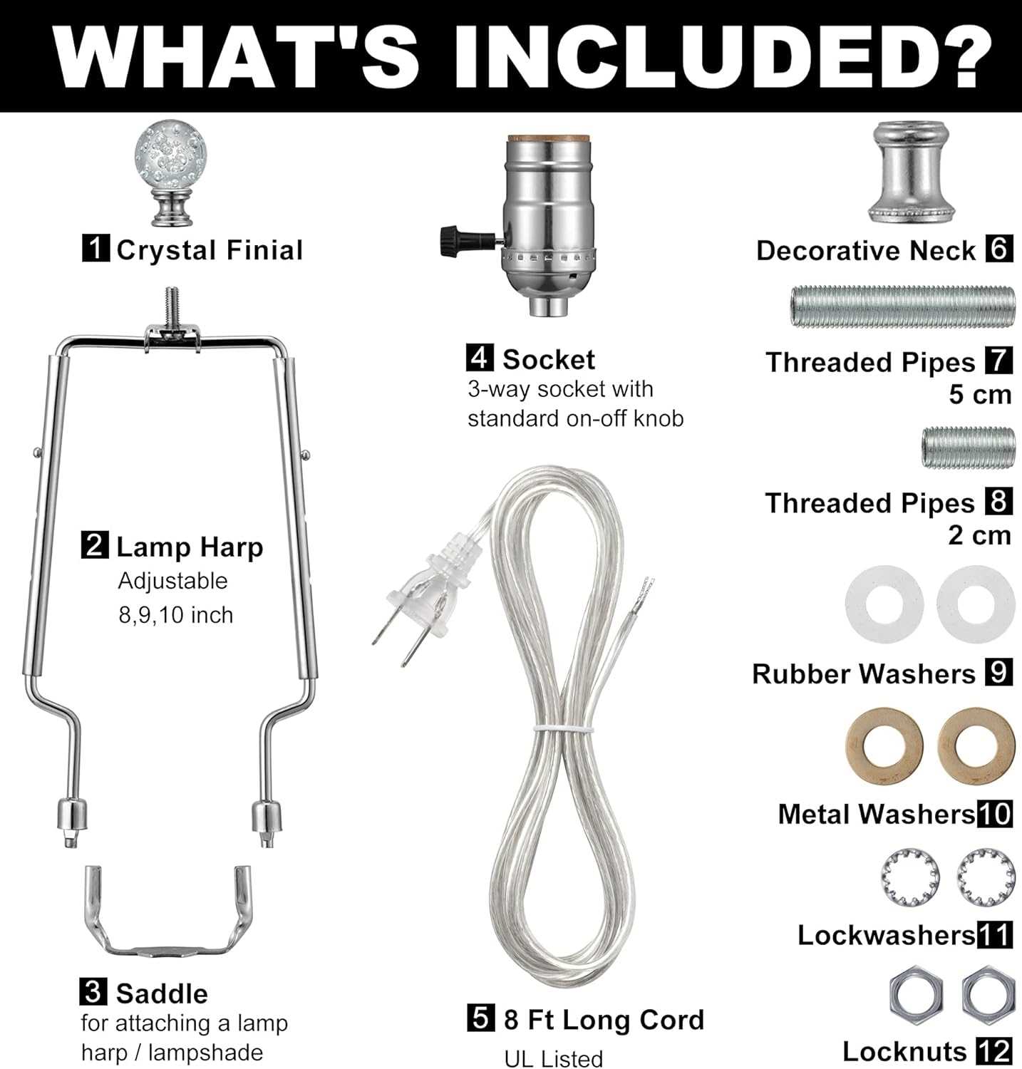 light fixture parts diagram