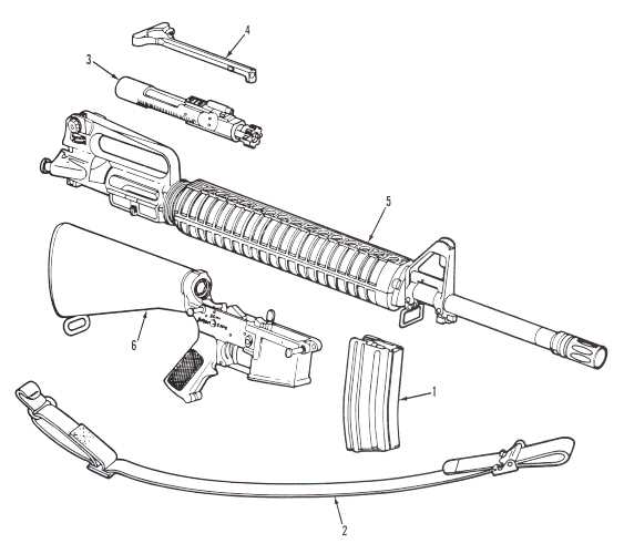 m4 carbine parts diagram