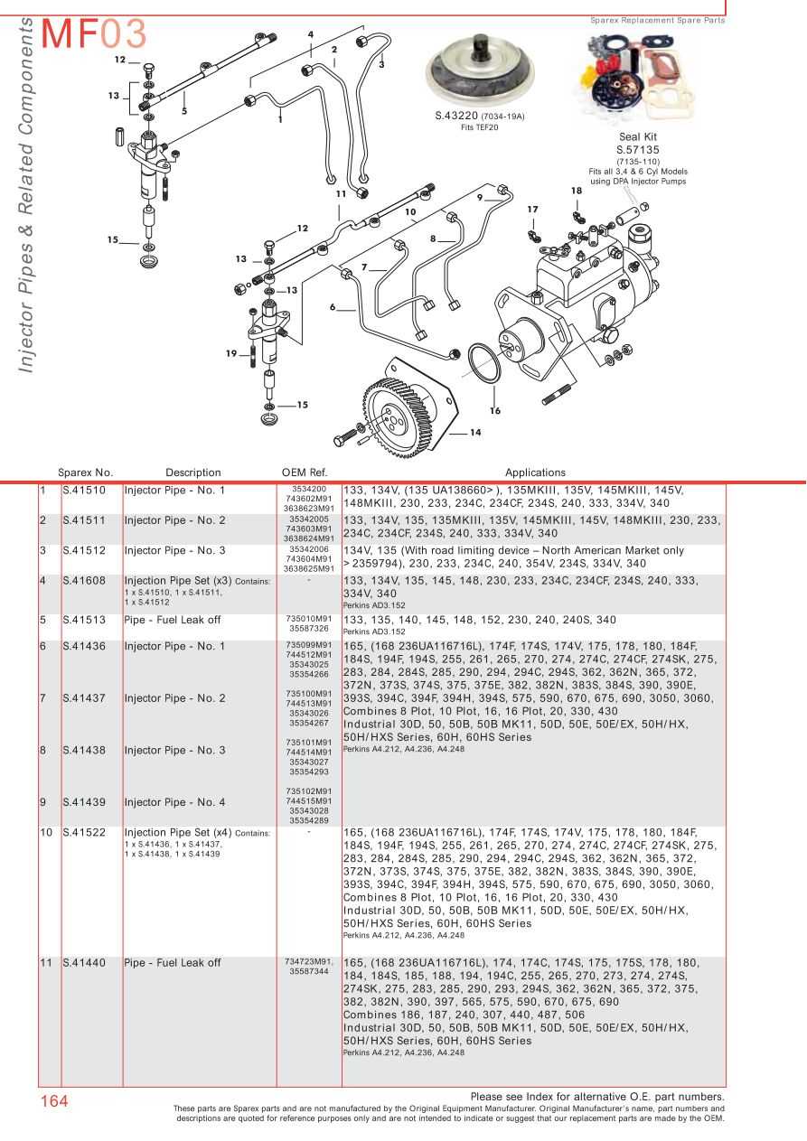 massey ferguson 175 parts diagram