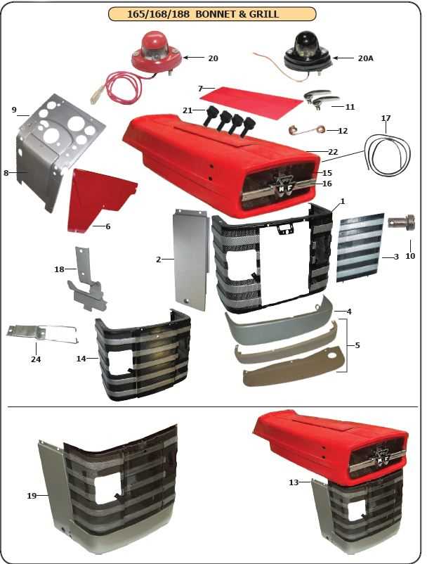 massey ferguson 175 parts diagram