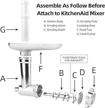 meat grinder parts diagram